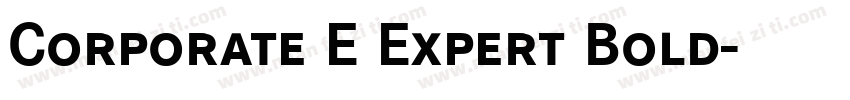 Corporate E Expert Bold字体转换
